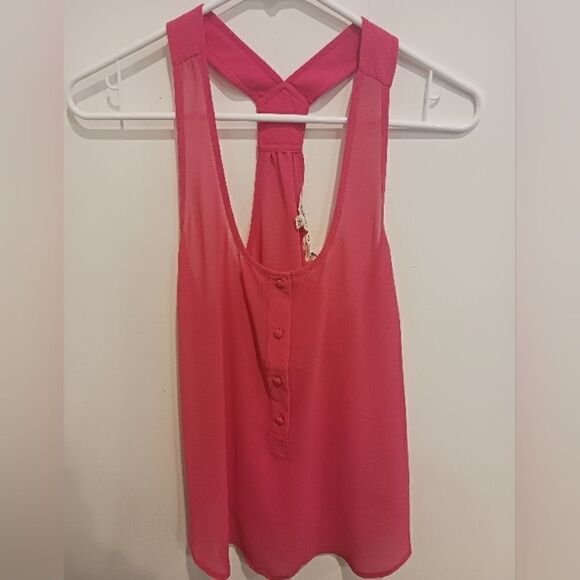 New with tags Style Loft Pink Cropped Tank Top - Picture 1 of 5